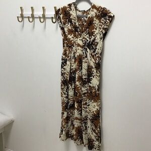 Steve Madden Abstract Print black Brown and Cream Clarissa coco Dress